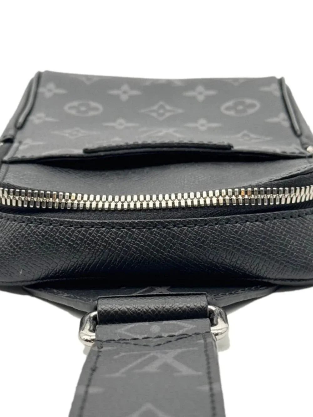 Louis Vuitton Outdoor Slingbag Monogram Taigarama Leather Crossbody Bag Black